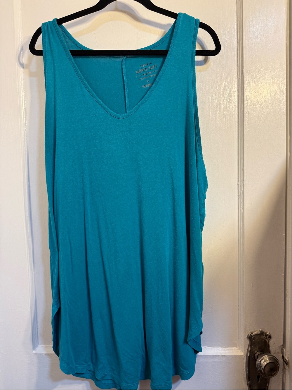 torrid Teal V-Neck Tank Top